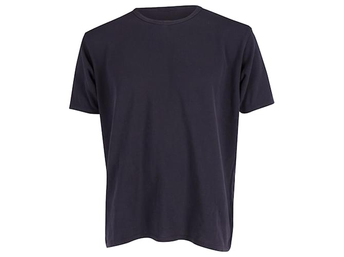 Acne Studios Niagara Piqué-T-Shirt aus marineblauer Baumwolle  ref.614632