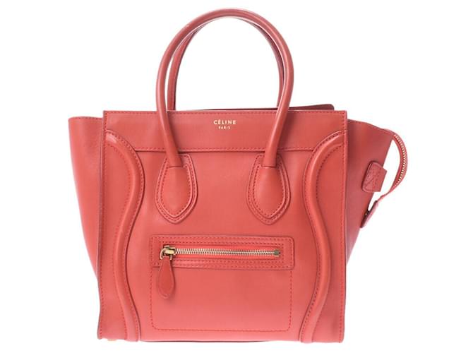 Céline Luggage Red Leather  ref.614920