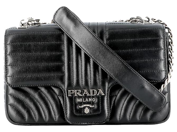 Prada Diagramme Black Leather ref.615026 Joli Closet