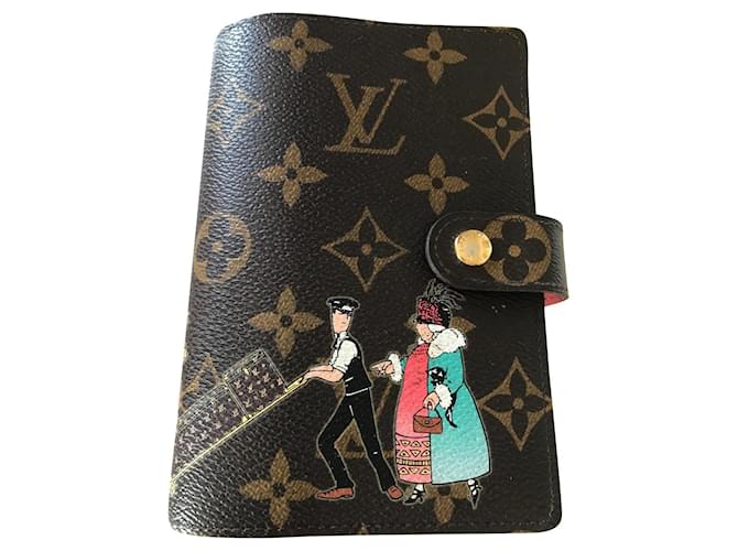 Neverfull Louis Vuitton Monogram LV - PM diary cover Brown Cloth  ref.615056