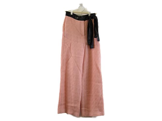 CHANEL Pants Clothing Bottoms Wool Ladies Pink  ref.615057