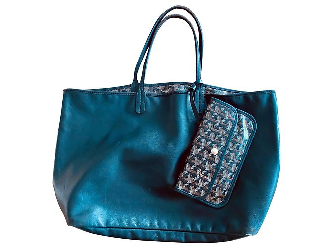 Anjou Goyard Borse Nero Pelle Tela