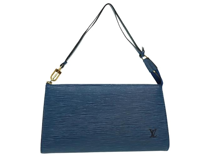 LOUIS VUITTON Epi Pochette Accessoires Pouch Vintage Blue M52985 Auth rh234 Leather  ref.615090