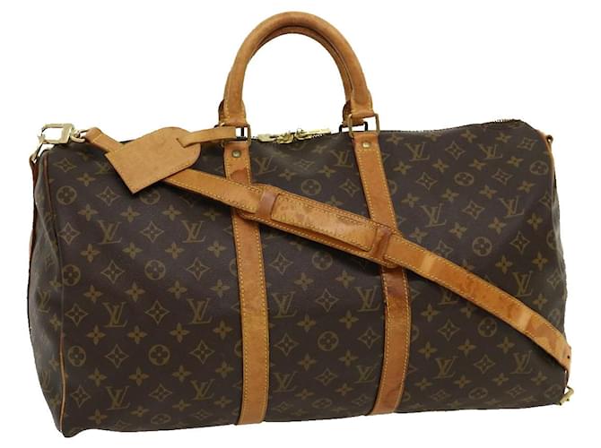 Louis Vuitton Monograma Keepall Bandouliere 50 Boston Bag M41416 Autenticação de LV 30630 Lona  ref.615091