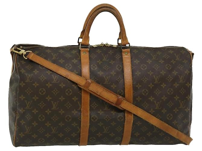 Louis Vuitton Monogram Keepall Bandouliere55 Boston Bag M41414 LV Auth jk2179 Cloth  ref.615122