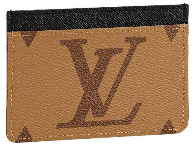 Louis Vuitton LV Side up card holder new Brown