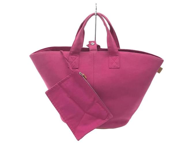 Hermès Taschen Pink Leinwand  ref.615478
