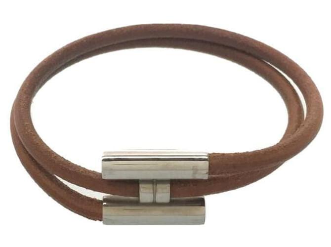 Hermès Bracelets Brown Leather  ref.615490