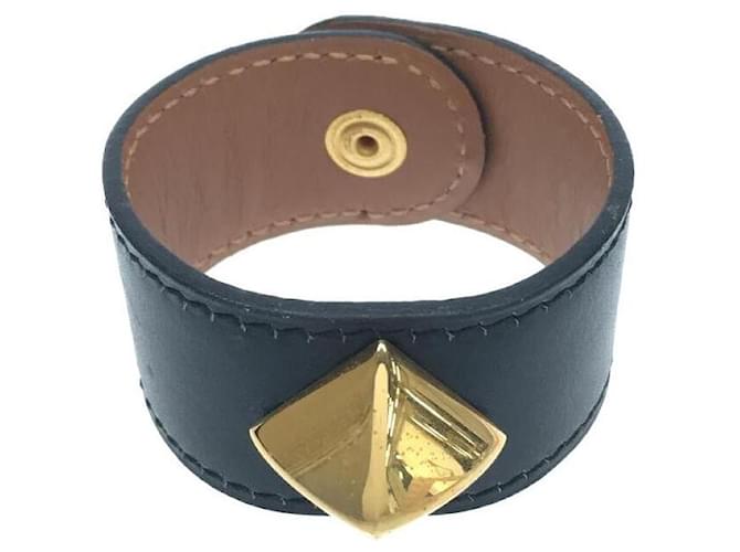 Hermès Bracelets Black Leather  ref.615505
