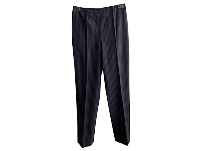 Yves Saint Laurent Vintage YSL Variations pants Navy blue Wool  ref.615507