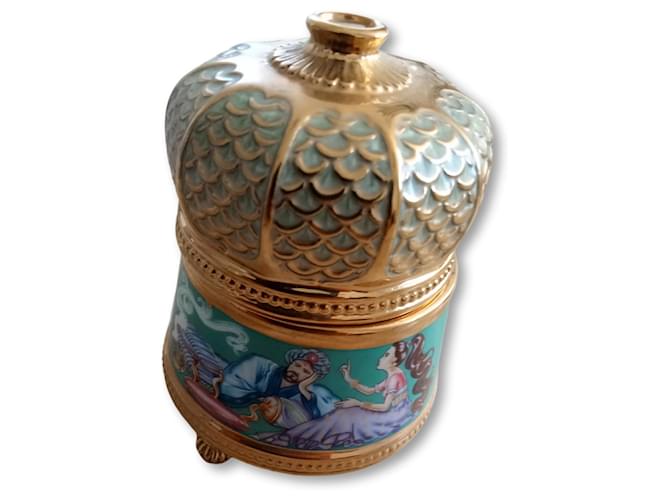 Faberge Boite a bijoux et musique Shérazade vintage Céramique Multicolore  ref.615615