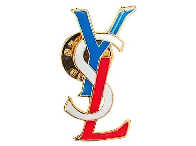 Yves Saint Laurent Pins & brooches Multiple colors Resin  ref.615629