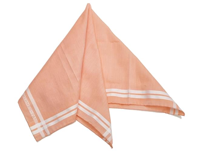 Hermès Hermes Pink Cotton Handkerchief Cloth  ref.615680