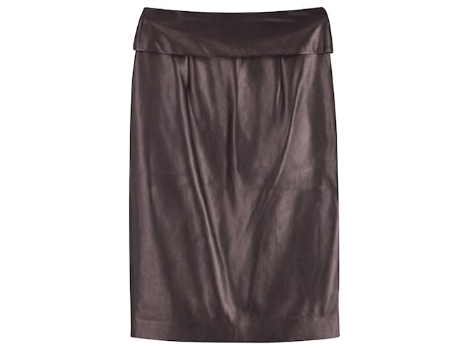 Isabel Marant Pencil Skirt in Black Nappa Leather   ref.615732