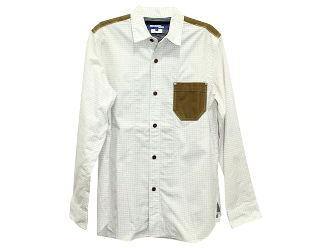 Camisa a cuadros Junya Watanabe en algodón blanco  ref.615801