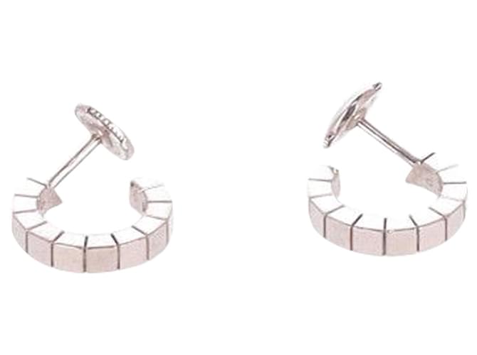 cartier 18K Lani res Hoop Earrings in White Gold