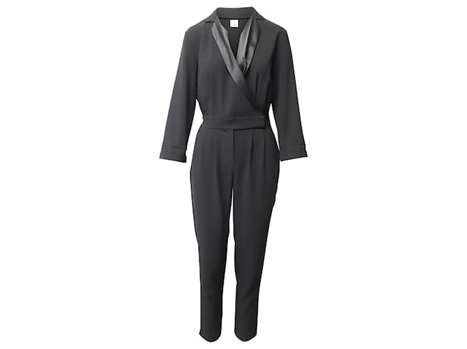 Iris & Ink Tuxedo Jumpsuit in Black  Polyester  ref.615886
