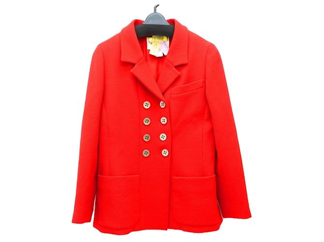 Chanel Coats, Outerwear Red Cotton  ref.615990