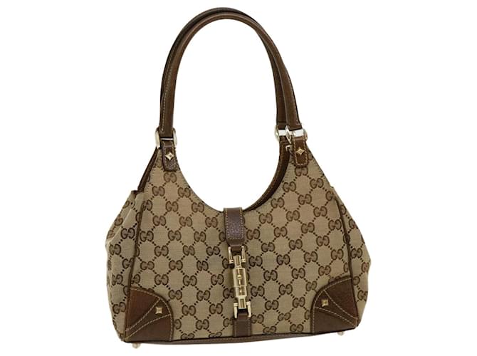 Bolso de mano GUCCI GG Canvas Jackie Beige Auth yk4780  ref.616030