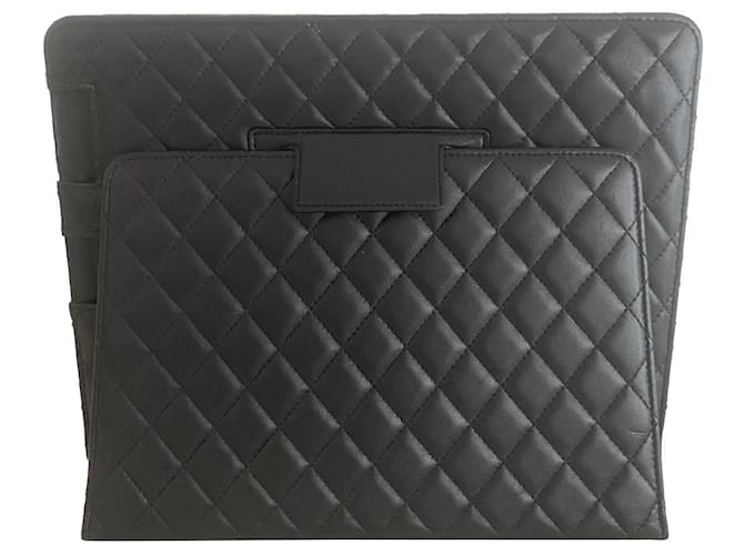Chanel Black Quilted Leather Photo Frame  ref.616118