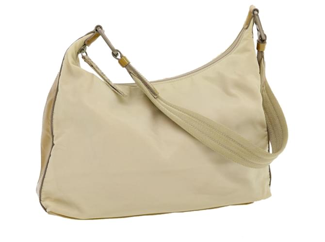 PRADA Shoulder Bag Nylon Beige Auth fm1543  ref.616146