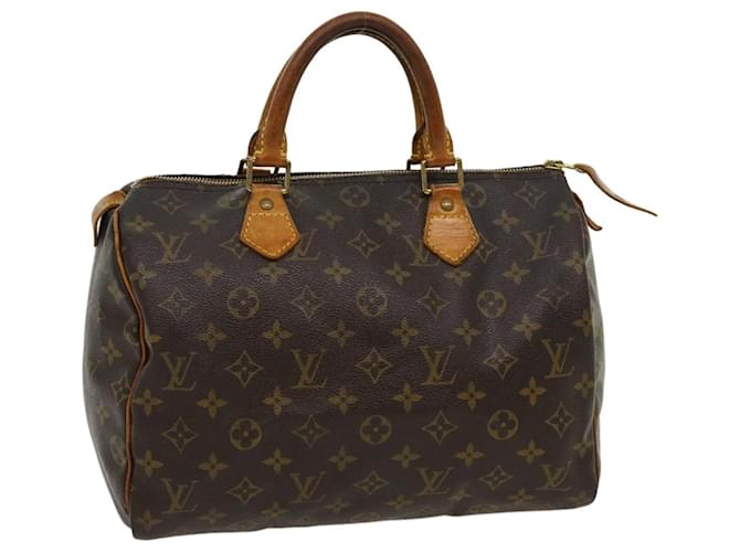 Louis Vuitton Monogram Speedy 30 Hand Bag M41526 LV Auth jk2154 Cloth  ref.616200