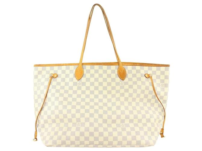 Louis Vuitton Sac cabas Damier Azur Neverfull GM Upcycle Ready 2LV48 Cuir  ref.616256