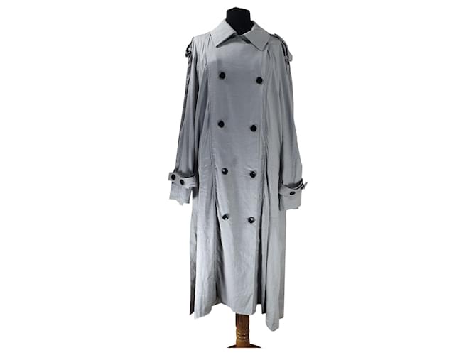 Proenza Schouler Trench coats Grey Viscose Linen Elastane  ref.616267