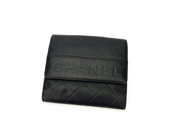 Chanel Portefeuilles Petits accessoires Cuir Noir  ref.616319