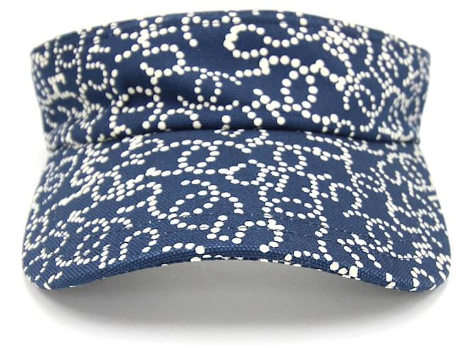 Chanel Chapéus Azul marinho Algodão  ref.616323