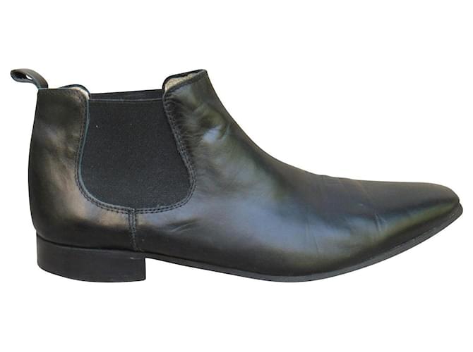 Autre Marque J ankle boots.Bradford 43 Black Leather  ref.616374