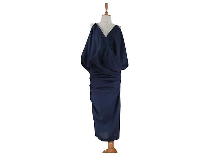 Jacquemus Dresses Navy blue Cotton Wool  ref.616381