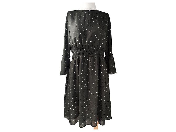 Day Birger & Mikkelsen Gepunktetes Kleid Grün Viscose