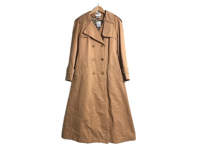 Chanel-Trenchcoat Beige Wolle  ref.616394