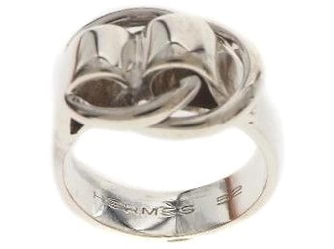 Ring Hermès Silvery Silver  ref.616977