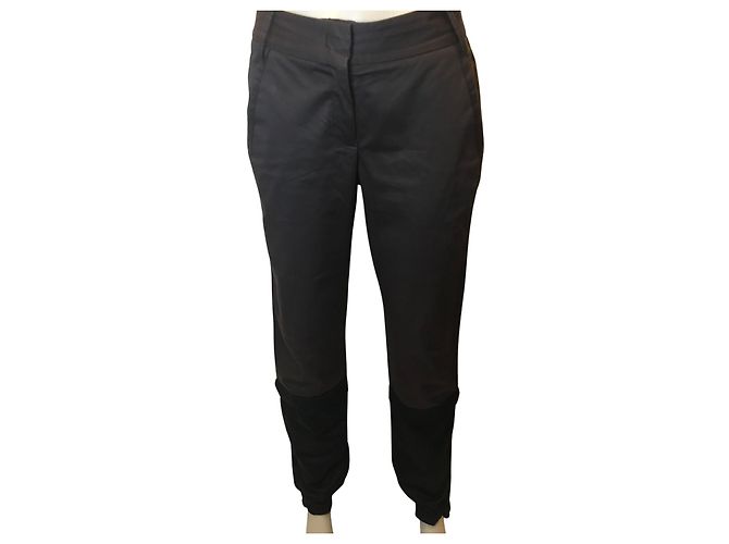 Marithé et François Girbaud Pantaloni bicolore Marithé François Girbaud Nero Marrone scuro