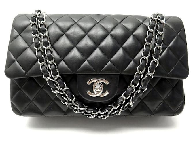 CHANEL CLASSIC TIMELESS MEDIUM SHOULDER BAG IN QUILTED LEATHER Black  ref.617191