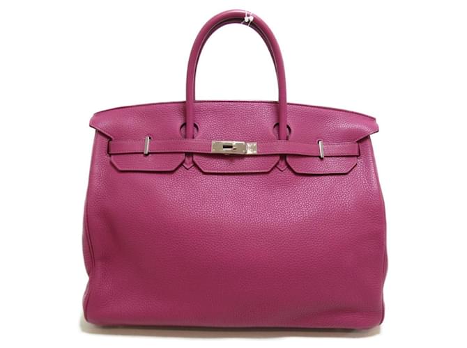 Hermès Tosca Togo Birkin 40 Pink Leder Kalbähnliches Kalb  ref.617265