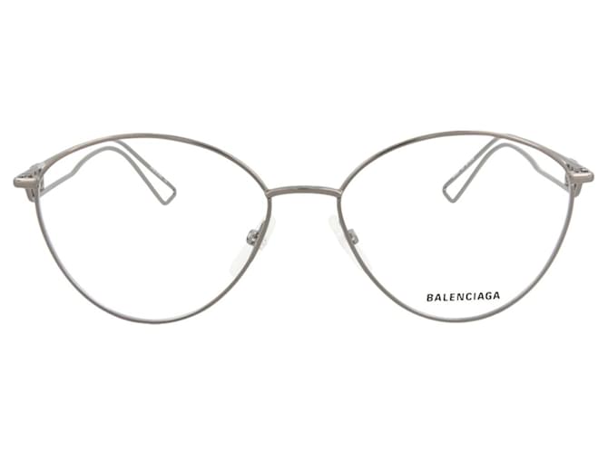 Balenciaga Rundrahmen-Optikrahmen aus Metall Grau  ref.617268