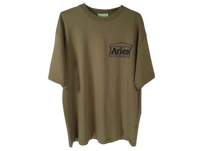 Autre Marque Aries T-Shirt Grün Baumwolle Größe L