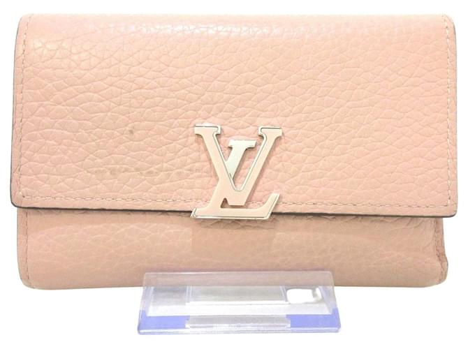 Louis Vuitton Portefeuille capucines Pink Leather  ref.617455