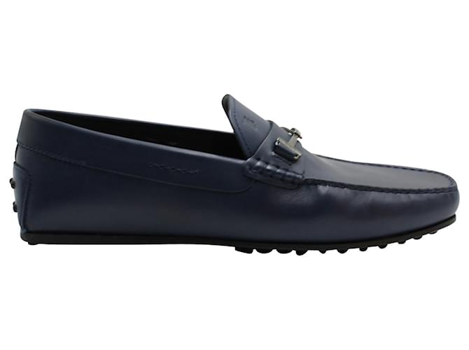 Tod's Loafers in Blue Leather    ref.617577