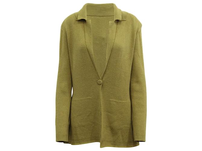 Altuzarra Heather Single-Button Jacket in Olive Green Cotton  ref.617578