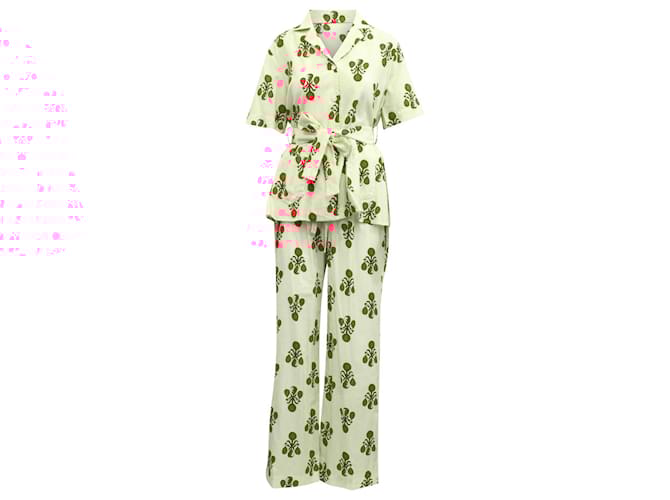 Autre Marque Emilia Wickstead Fifi Pyjama Set in Red Cotton  ref.617589
