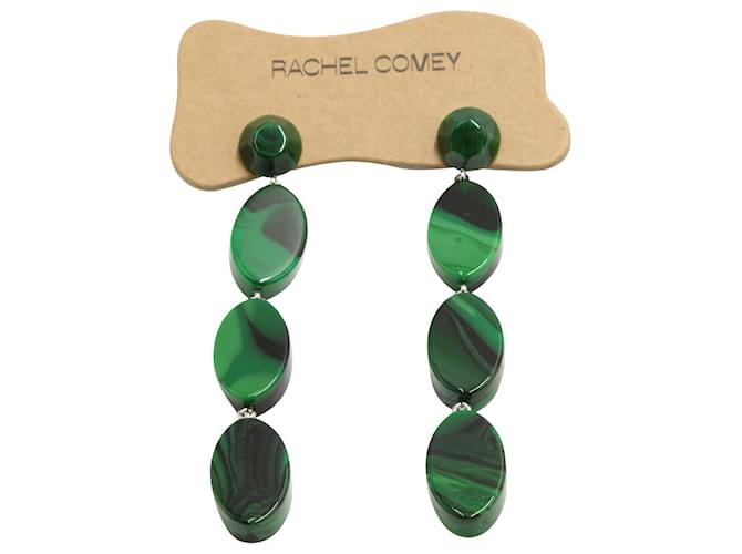 Boucles d'oreilles pendantes ovales Rachel Comey en acrylique vert  ref.617627