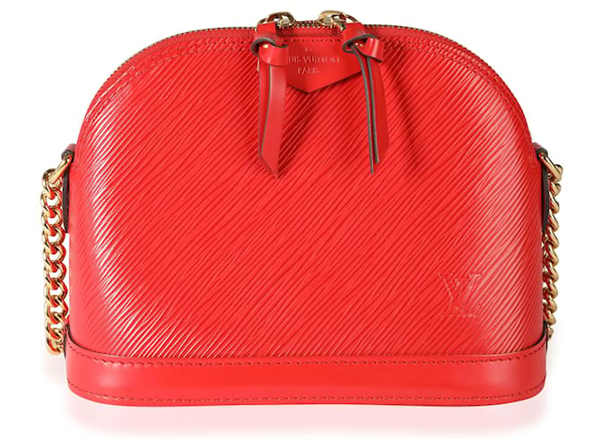 Louis Vuitton Rouge Epi Pelle Alma Mini Rosso  ref.617644