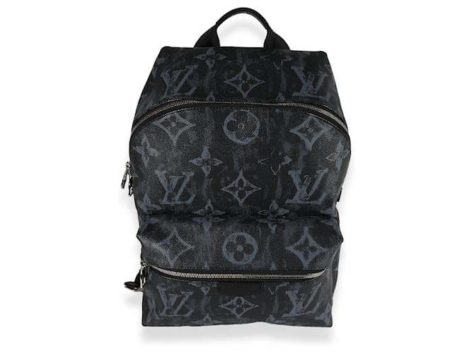 Louis Vuitton Black & Blue Monogram Pastel Discovery Backpack  Leather  ref.617647