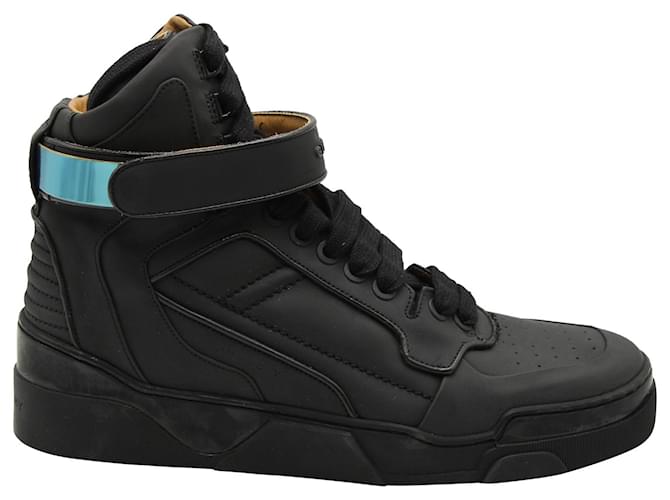 Givenchy High Top Sneakers aus schwarzem Leder  ref.617686