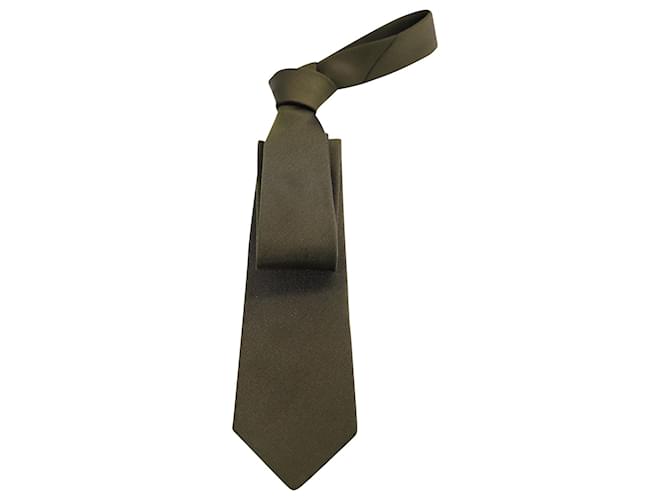 Bottega Veneta Woven Tie in Green Silk   ref.617714