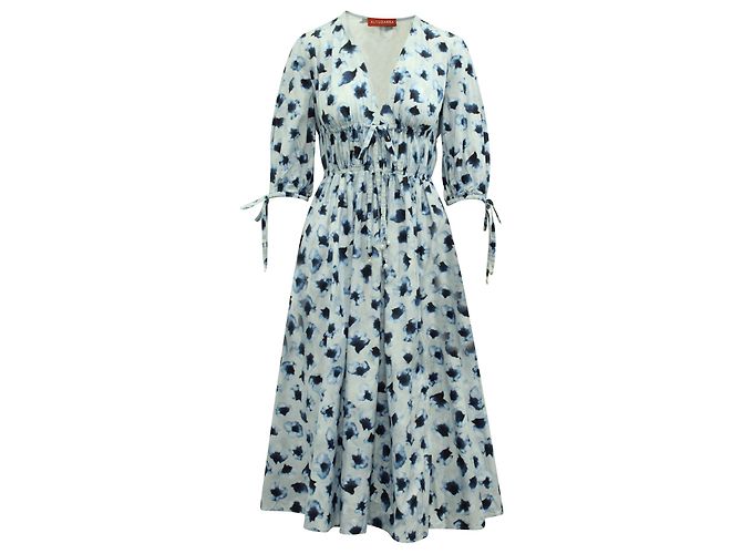 Abito midi con stampa floreale Donrine di Altuzarra in cotone blu